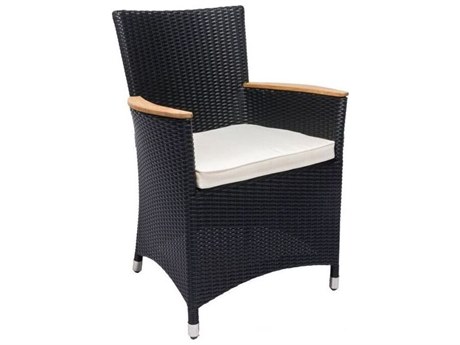 Royal Teak Collection Helena Chair Black / White Cushion