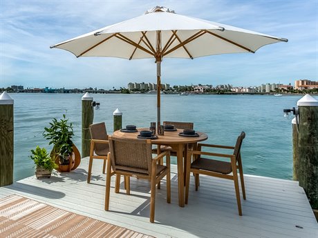 Royal Teak Collection Admiral Outdoor Patio Dining Set