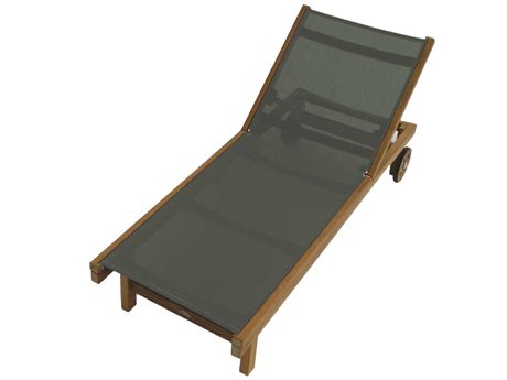 Royal Teak Collection Sundaze Moss Sling Adjustable Chaise Lounge