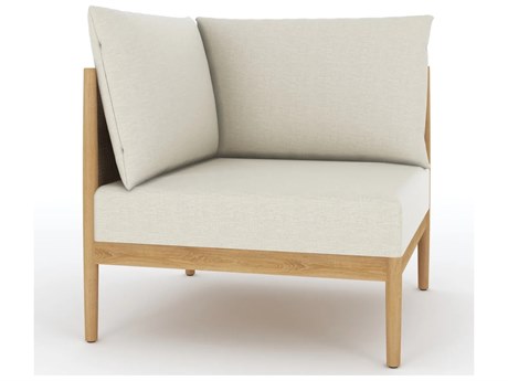 Royal Teak Collection San Lucas Teak Cushion Sectional Stationary Lounge Chair