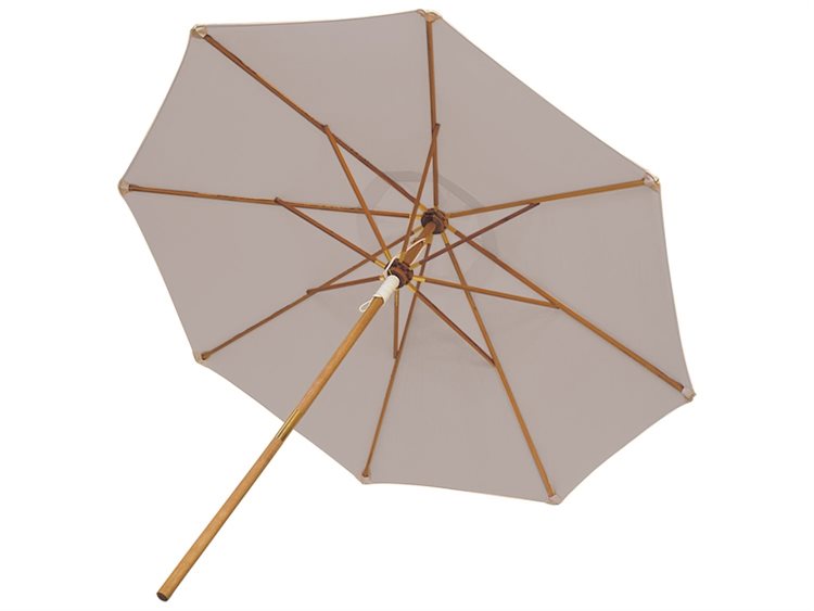 Royal Teak Collection 10' Deluxe Umbrella-Granite (Olefin Fabric)