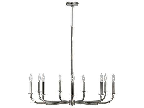 Framburg Moderne 9-Light Polished Silver Chandelier