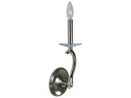 Framburg Allena 1-Light Polished Nickel Crystal Wall Sconce