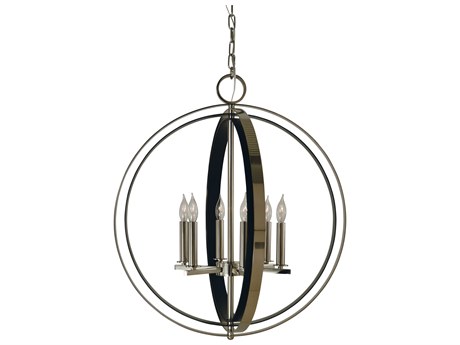 Framburg Constellation 6-Light Candelabra Globe Chandelier