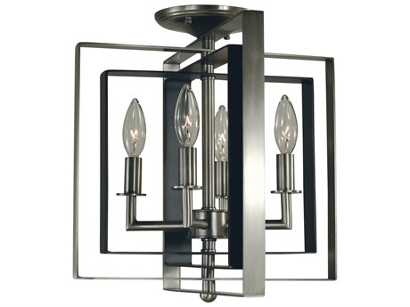 Framburg Symmetry 4-Light Geometric Semi Flush Mount