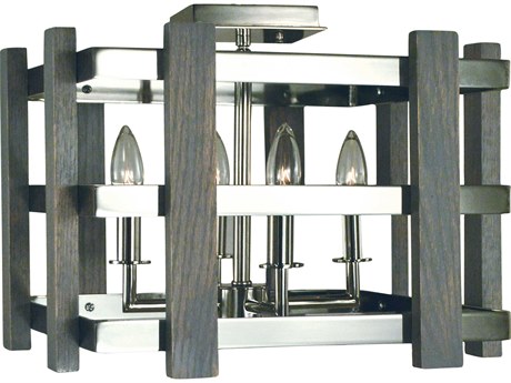 Framburg Arcadia 4-Light Polished Nickel Semi Flush Mount