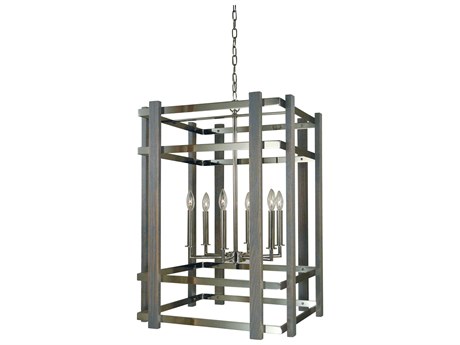 Framburg Arcadia 6-Light Polished Nickel Candelabra Chandelier