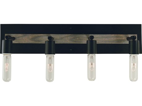 Framburg Loft 4-Light Matte Black Vanity Light