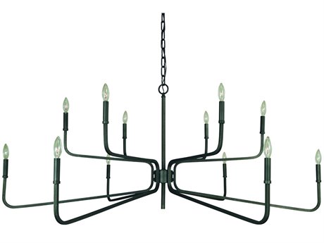 Framburg Heidleberg 12-Light Pewter Candelabra Chandelier