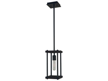 Framburg Industria 1-Light Matte Black Mini Pendant