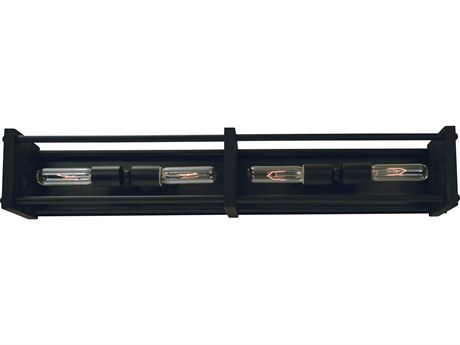 Framburg Industria 4-Light Matte Black Vanity Light
