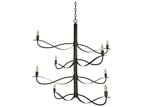 Framburg Telluride 8-Light Iron Gray Candelabra Chandelier