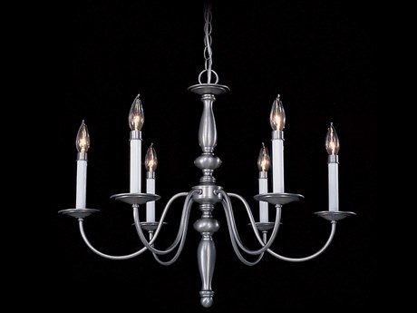 Framburg Jamestown 6-Light Candelabra Chandelier