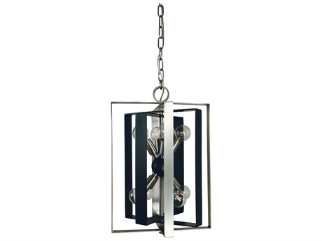 Framburg Interstellar 8-Light Brushed Nickel Matte Black Sputnik Mini Pendant
