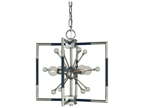 Framburg Zeta 4-Light Brushed Nickel Matte Black Sputnik Pendant