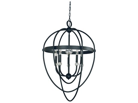 Framburg Elizabeth 5-Light Matte Black Candelabra Chandelier
