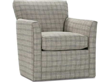 Rowe Times Square Swivel Beige Fabric Accent Swivel Chair