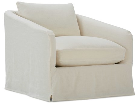Rowe Florence Beige Fabric Accent Chair with Slipcover