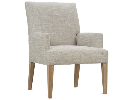 Rowe Finch Beige Upholstered Arm Dining Chair