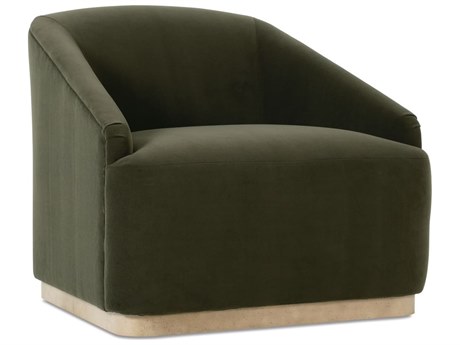Rowe Bernie Swivel Green Fabric Accent Swivel Chair