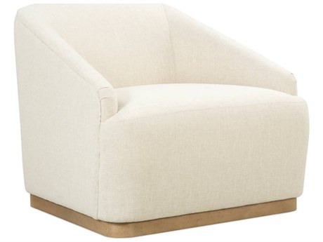 Rowe Bernie Swivel White Fabric Accent Swivel Chair