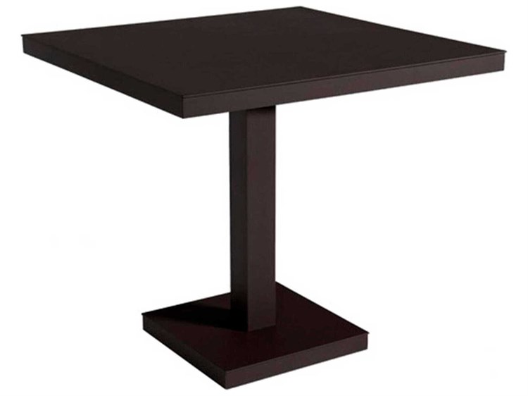 Resol Barcino Square Dining Table Pedestal Leg Black
