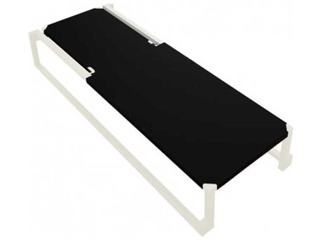 Resol Milano Sunlounger White Structure Black Textilene Price Includes 2