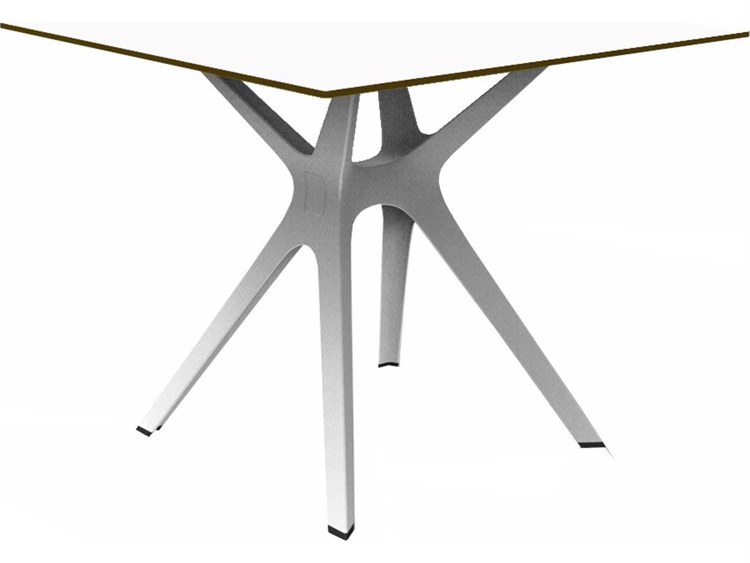 Resol Vela S Square Dining Table White Base White Dining Table Top