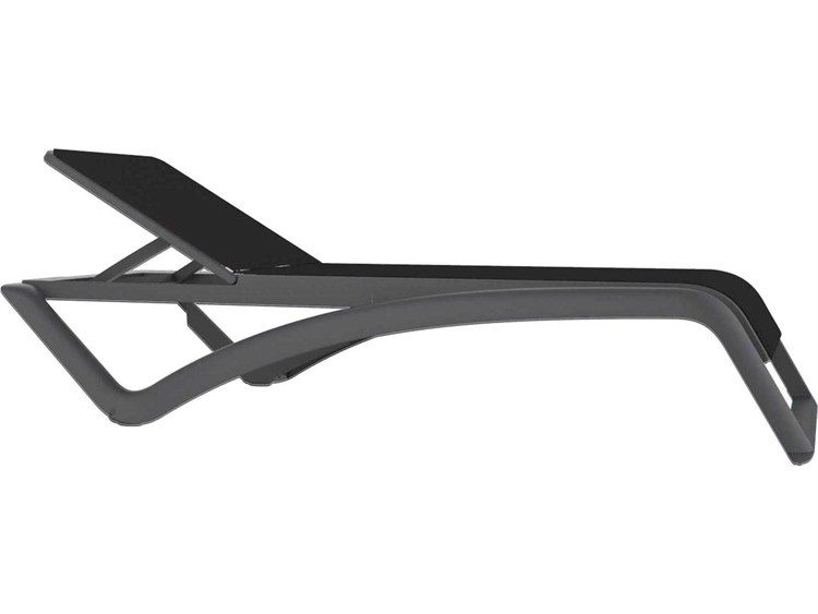 Resol Sky Club Sunlounger Dark Grey Structure Grey-- Black Textilene Price Includes 22