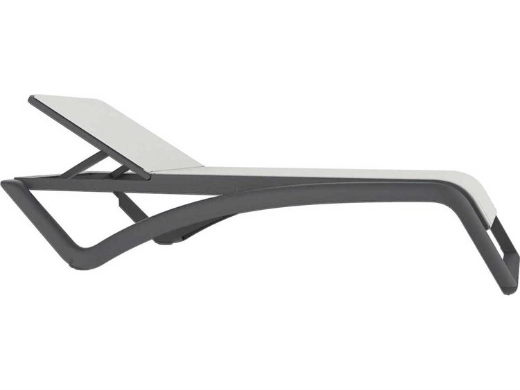 Resol Sky Club Sunlounger Dark Grey Structure White Textilene Price Includes 2