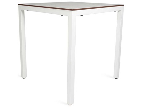 Resol Barcino Compact Square Dining Table 70X70 White Base Washed Wood Dining Table Top