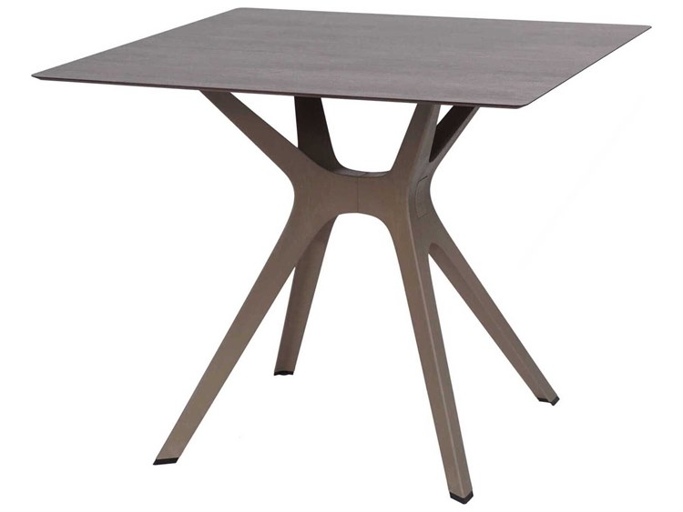 Resol Vela S Square Dining Table Sand Base Washed Wood Dining Table Top