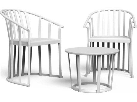 Resol Raff 3 Piece Conversation Set White