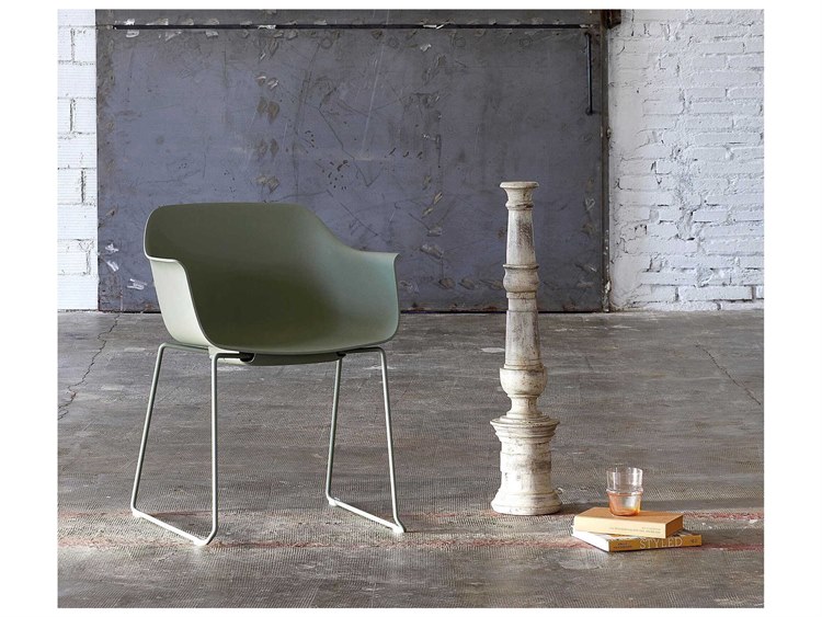 Resol Shape Dining Armchair Sled Base White Price Includes 2 3