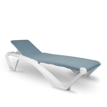 Resol Marina Club Sunlounger White Structure Atlantic Blue Textilene Price Includes 27
