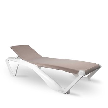 Resol Marina Club Sunlounger White Structure Ash Oak Textilene Price Includes 27