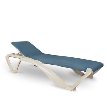Resol Marina Club Sunlounger Ivory Structure Atlantic Blue Textilene Price Includes 27