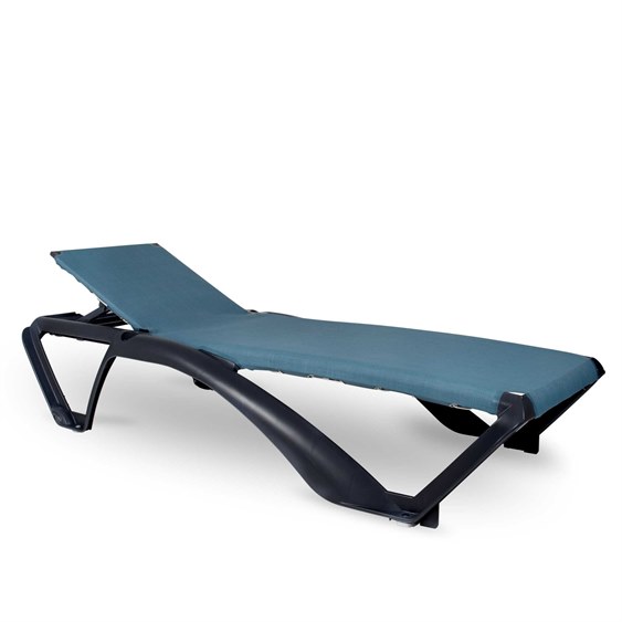 Resol Marina Club Sunlounger Dark Grey Structure Atlantic Blue Textilene Price Includes 27
