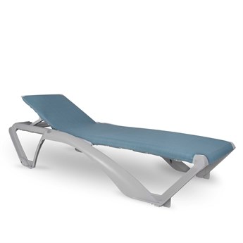 Resol Marina Club Sunlounger Silver Grey Structure Atlantic Blue Textilene Price Includes 27