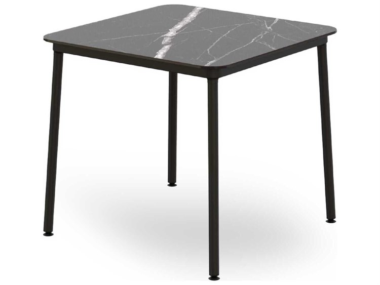 Resol Hub Square Dining Table 31x31 Black Marble