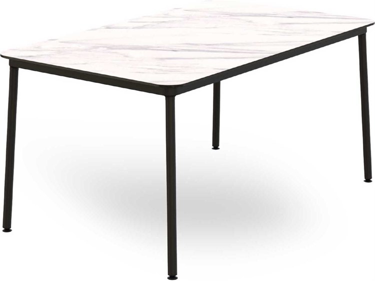 Resol Hub Rectangular Dining Table 59x35 White Marble