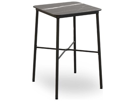 Resol Hub Square Bar Table 27x27 Black Marble