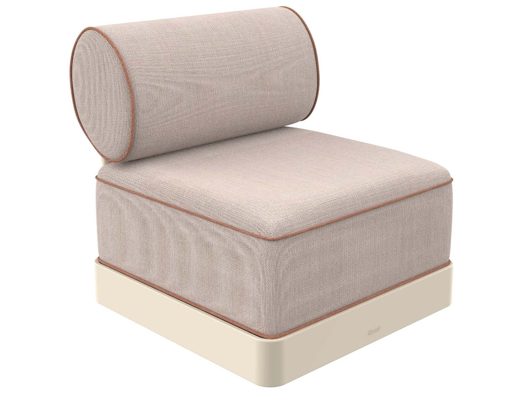 Resol Nacar Hazelnut Polypropylene Acrylic Cushion Lounge Chair