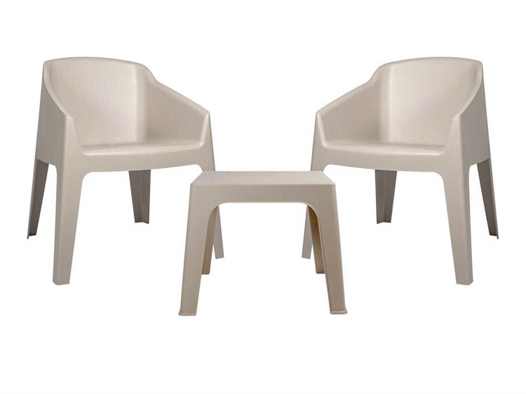 Resol Baku 3 Piece Recycled Conversation Set with Cushions Sand