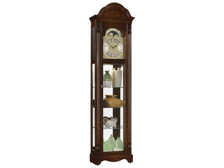 Ridgeway Clocks Clarksburg Country Maple Curio Grandfather Clock