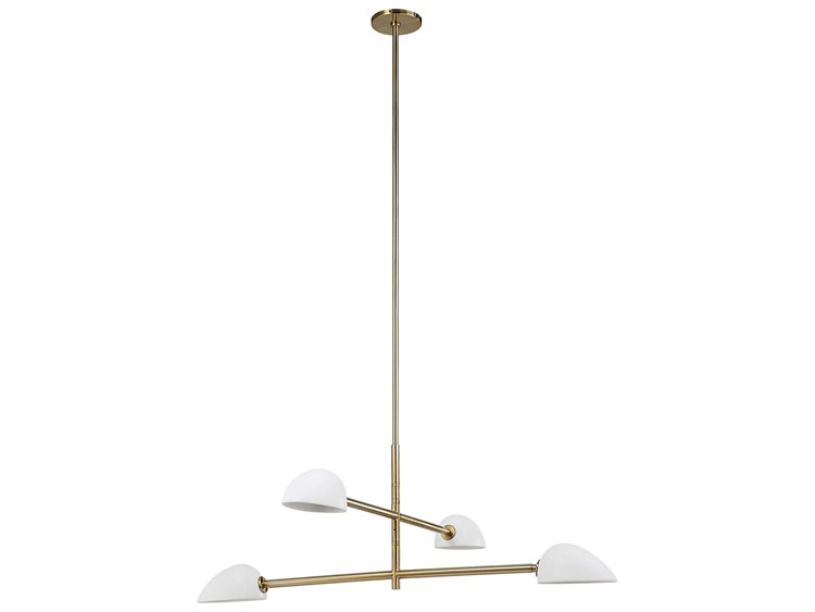 Photos - Chandelier / Lamp Renwil Tulla 4-Light Champagne Gold Sputnik Tiered Chandelier LPC4473