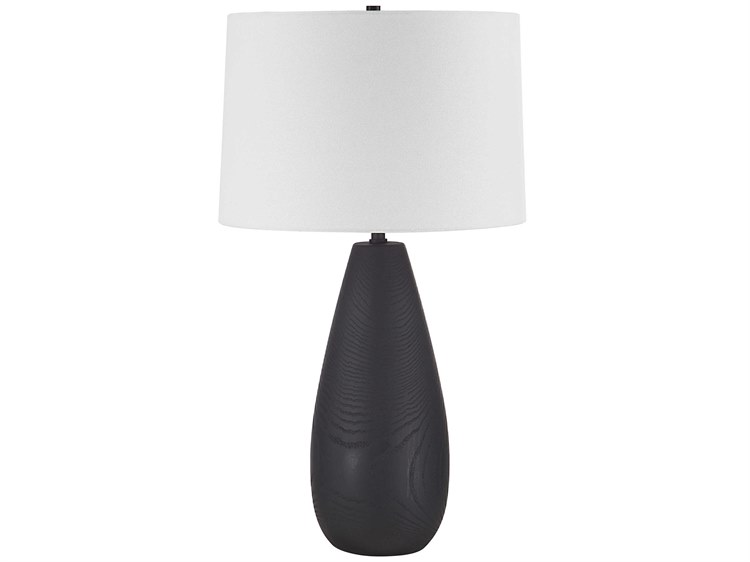 Photos - Floodlight / Street Light Renwil Tala Matte Black Ivory Linen Buffet Lamp LPT1261