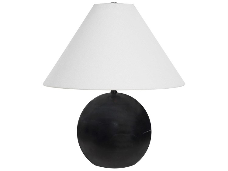 Photos - Floodlight / Street Light REN Renwil Brienne Black Ivory Linen Table Lamp LPT1285