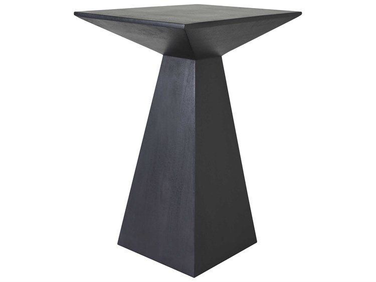 Photos - Coffee Table REN Renwil Moulin Rectangular Wood Black End Table TA483