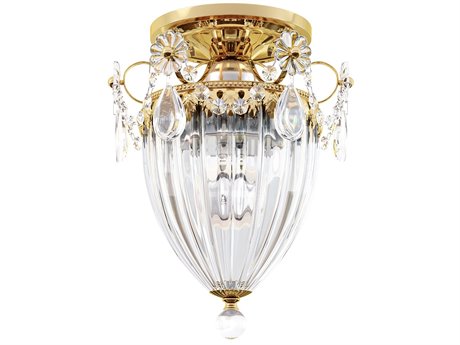 Schonbek Bagatelle 1-Light Gold Crystal Semi Flush Mount